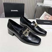 Chanel Moccasins Calfskin Black Loafers  - 1