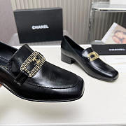 Chanel Moccasins Calfskin Black Loafers  - 5