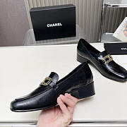 Chanel Moccasins Calfskin Black Loafers  - 2