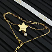 Dior Star Necklace With Pearl In Gold - 3