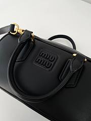 Miu Miu Arcadie Leather Bag Black 22x10.5x7.5cm - 2