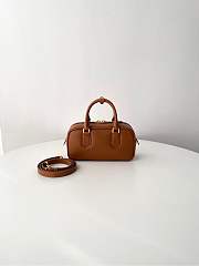 Miu Miu Arcadie Leather Bag Brown 22x10.5x7.5cm - 6