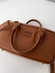 Miu Miu Arcadie Leather Bag Brown 22x10.5x7.5cm - 4