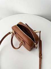 Miu Miu Arcadie Leather Bag Brown 22x10.5x7.5cm - 3
