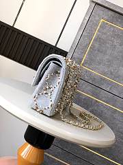 Chanel Medium Flap Bag Denim Gold 25cm - 4