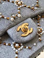 Chanel Medium Flap Bag Denim Gold 25cm - 3