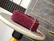 Chanel Flap Bag Red Suede 20cm - 3