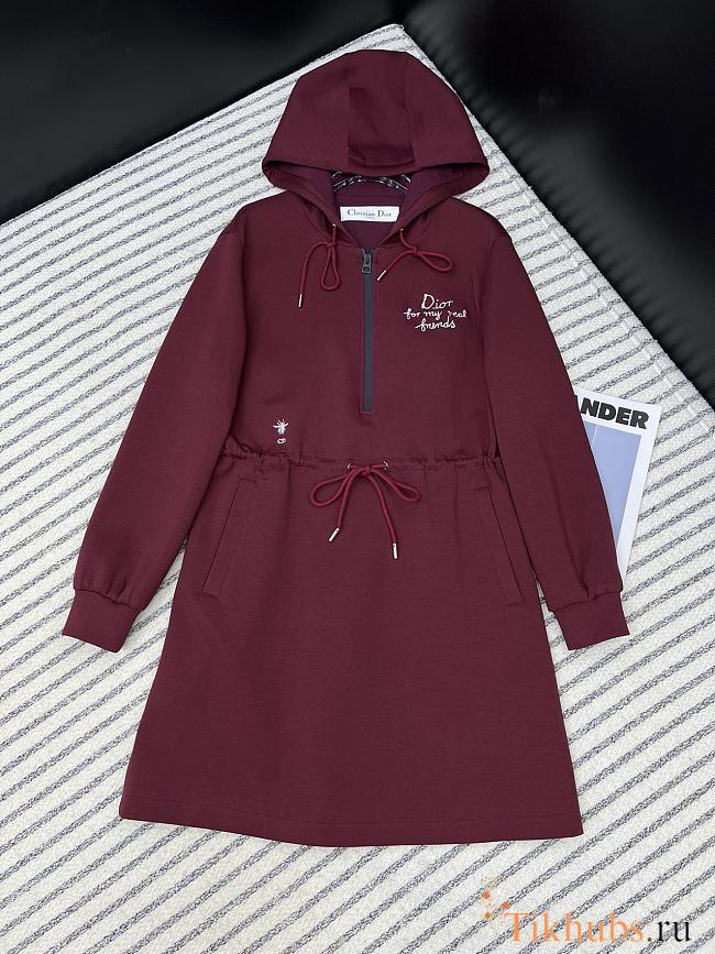 Dior Red Hoodie Dress - 1