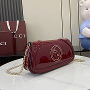 Gucci Blondie Small Shoulder Bag Red Patent 29.5x12.5x7cm - 6