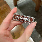 Chanel Logo Hairpin Silver - 2