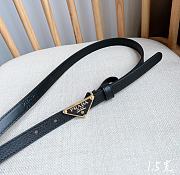 Prada Saffiano Black Gold Belt 2cm - 4
