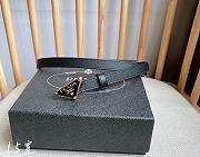 Prada Saffiano Black Gold Belt 2cm - 3