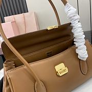 Miu Miu Leather Shoulder Bag Brown 28x15x11cm - 6