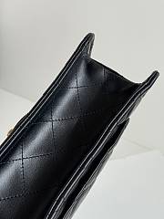 Chanel Flap Bag Lambskin Gold Black 24.5x15.5x7cm - 5