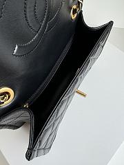 Chanel Flap Bag Lambskin Gold Black 24.5x15.5x7cm - 2