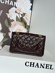 Chanel Flap Bag Lambskin Gold Brown 24.5x15.5x7cm - 5