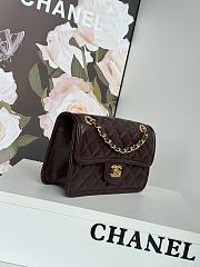 Chanel Flap Bag Lambskin Gold Brown 24.5x15.5x7cm - 3