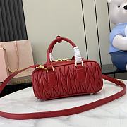Miu Miu Arcadie Nappa Leather Red 22x10.5x7.5cm - 5