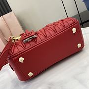 Miu Miu Arcadie Nappa Leather Red 22x10.5x7.5cm - 4