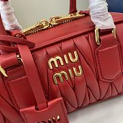 Miu Miu Arcadie Nappa Leather Red 22x10.5x7.5cm - 2