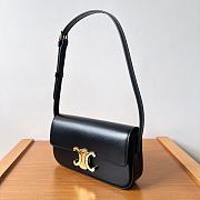 Celine Arc De Triomphe Armpit Bag Black 35029 Size 20 × 10 × 4 cm - 3