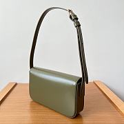 Celine Triomphe Armpit Bag Green 20x10x4cm - 3