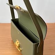 Celine Triomphe Armpit Bag Green 20x10x4cm - 5
