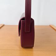 Celine Triomphe Armpit Bag Red Wine 20x10x4cm - 6
