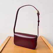 Celine Triomphe Armpit Bag Red Wine 20x10x4cm - 4