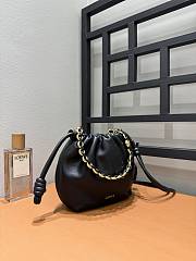 Loewe Mini Flamenco Clutch Bag Black 23x5.5x17cm - 3