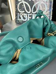 Loewe Flamenco Purse Bag Blue Lambskin 30x20x10.5cm - 5