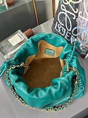 Loewe Flamenco Purse Bag Blue Lambskin 30x20x10.5cm - 2