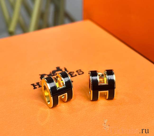 Hermes Black Earrings  - 1