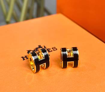 Hermes Black Earrings 