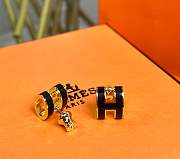 Hermes Black Earrings  - 2