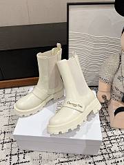 Dior D-Quest Ankle Boot White Calfskin - 5