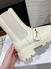 Dior D-Quest Ankle Boot White Calfskin - 4