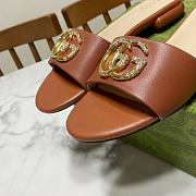 Gucci Women's Double G Slide Brown Sandal - 2