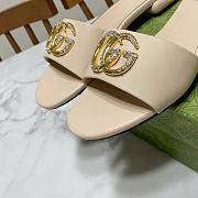 Gucci Women's Double G Slide Beige Sandal - 3
