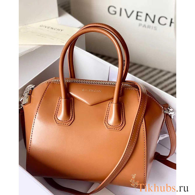 Givenchy Antigona Tote Glazed Mini Brown 23x27x13cm - 1