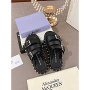 Alexander Mcqueen Stud Double Buckled Sandals Black - 5