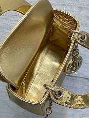Dior Mini Lady Bag Gold Crocodile 17cm - 4