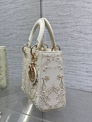 Dior Lady Bag White 20cm - 4