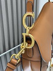 Dior Saddle With Strap Bag Brown 25.5x20x6.5cm - 5