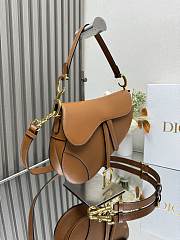 Dior Saddle With Strap Bag Brown 25.5x20x6.5cm - 4