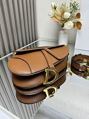 Dior Saddle With Strap Bag Brown 25.5x20x6.5cm - 3