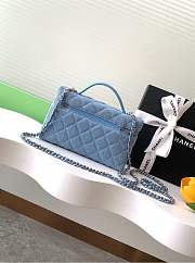 Chanel Vanity Case Blue Denim 17x19.5x5cm - 6