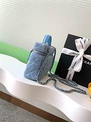 Chanel Vanity Case Blue Denim 17x19.5x5cm - 5