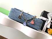 Chanel Medium Flap Bag Denim Blue Gold 25cm - 2