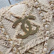 Chanel Flap Bag Crochet Beige 20x22x11cm - 6
